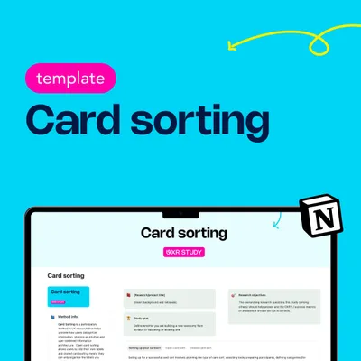 Card Sorting template cover
