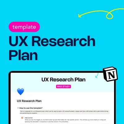 UX Research Plan template cover