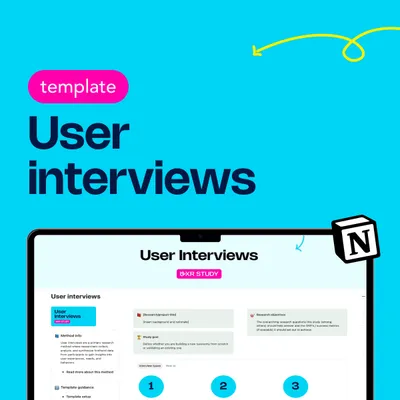 User Interviews template cover